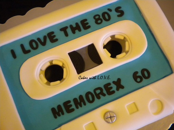 80's Cassette cake