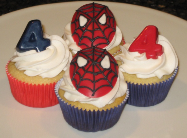 Spiderman Birthday Cupcakes