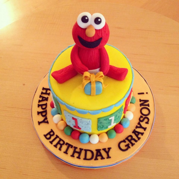 Elmo Smash Cake