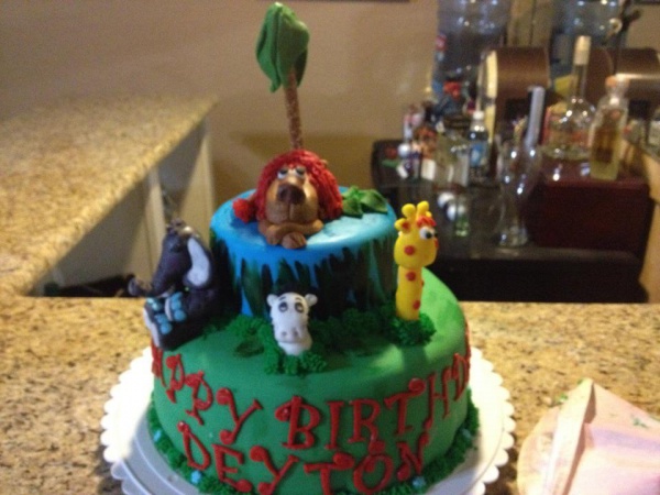 Zoo Themed Birthday Cake