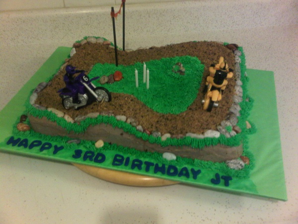 Motocross Birthday Race cake