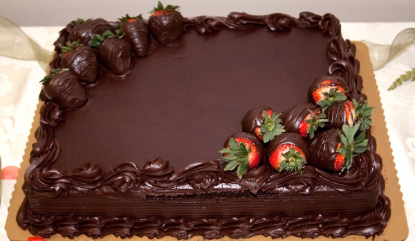 Chocolate Covered Strawberry Grooms Cake